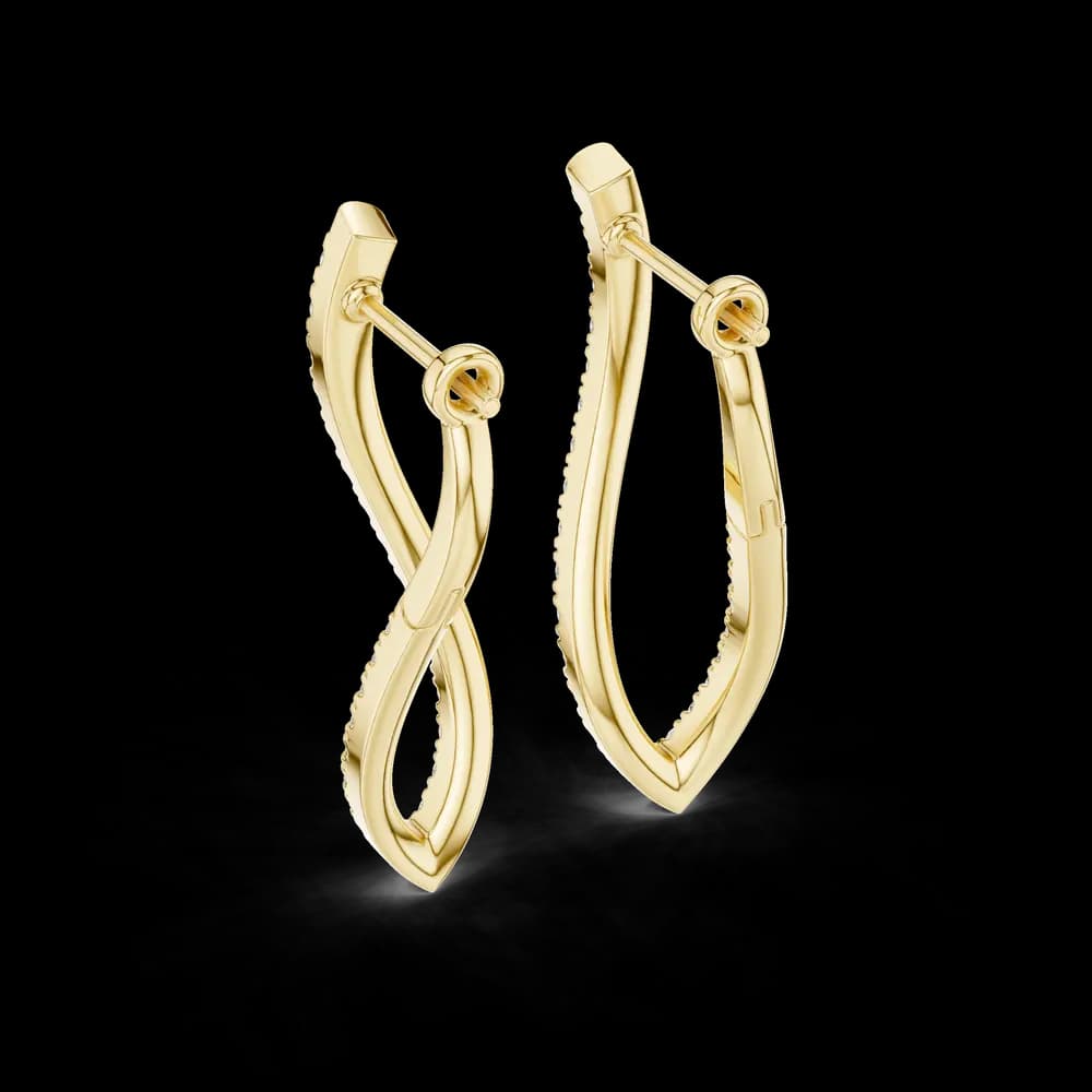 Glimmering Lab grown diamond Earrings style - Image 6 Glimmering Lab grown diamond Earrings style, view 6 of 6