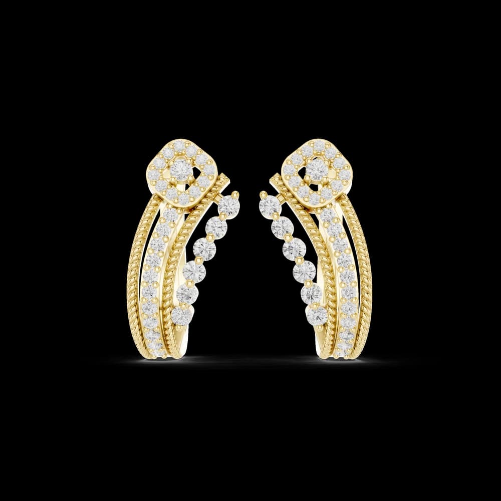Glitz Glamour Lab Grown Diamond Earrings Accents - Image 3 Glitz Glamour Lab Grown Diamond Earrings Accents, view 3 of 6