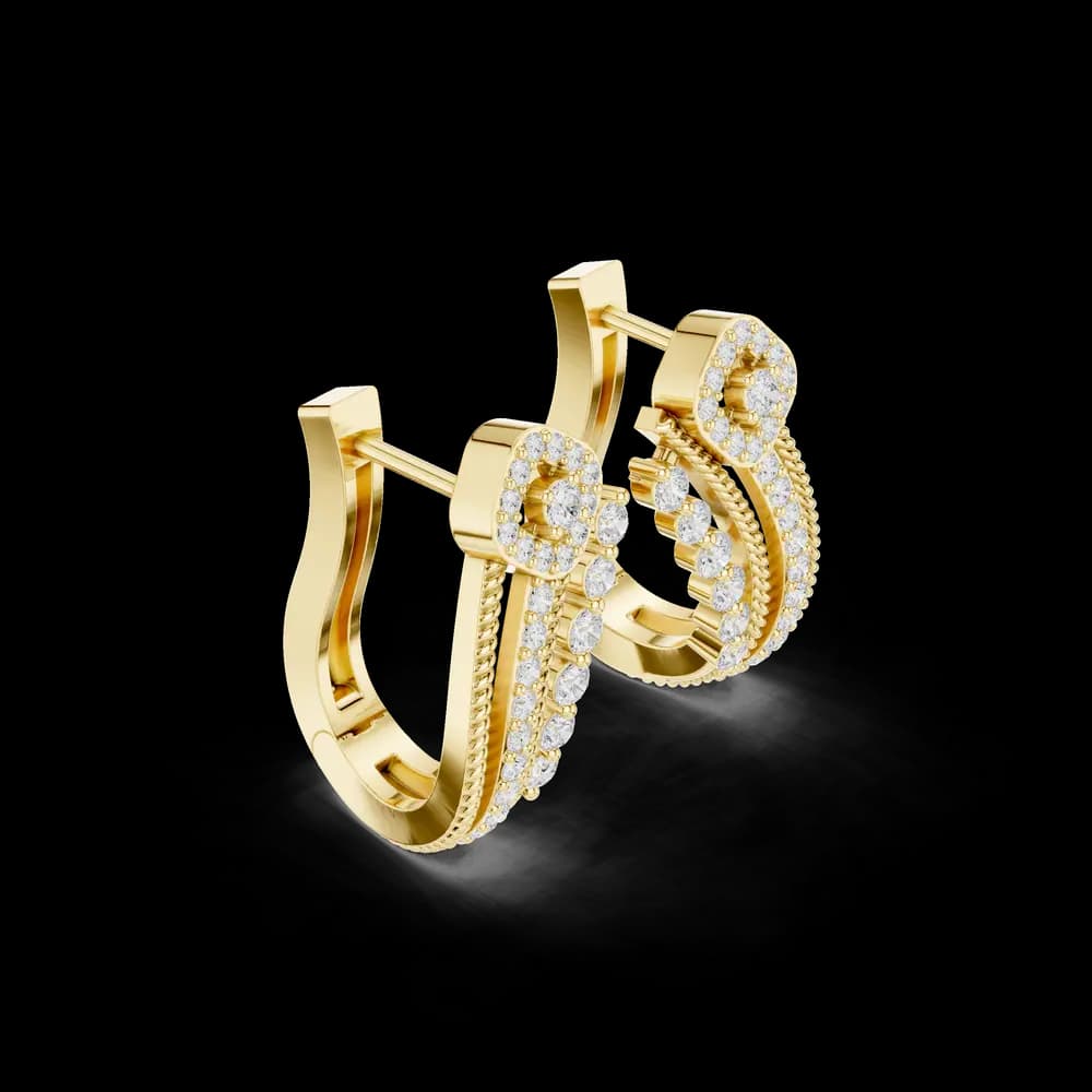 Glitz Glamour Lab Grown Diamond Earrings Accents - Image 4 Glitz Glamour Lab Grown Diamond Earrings Accents, view 4 of 6