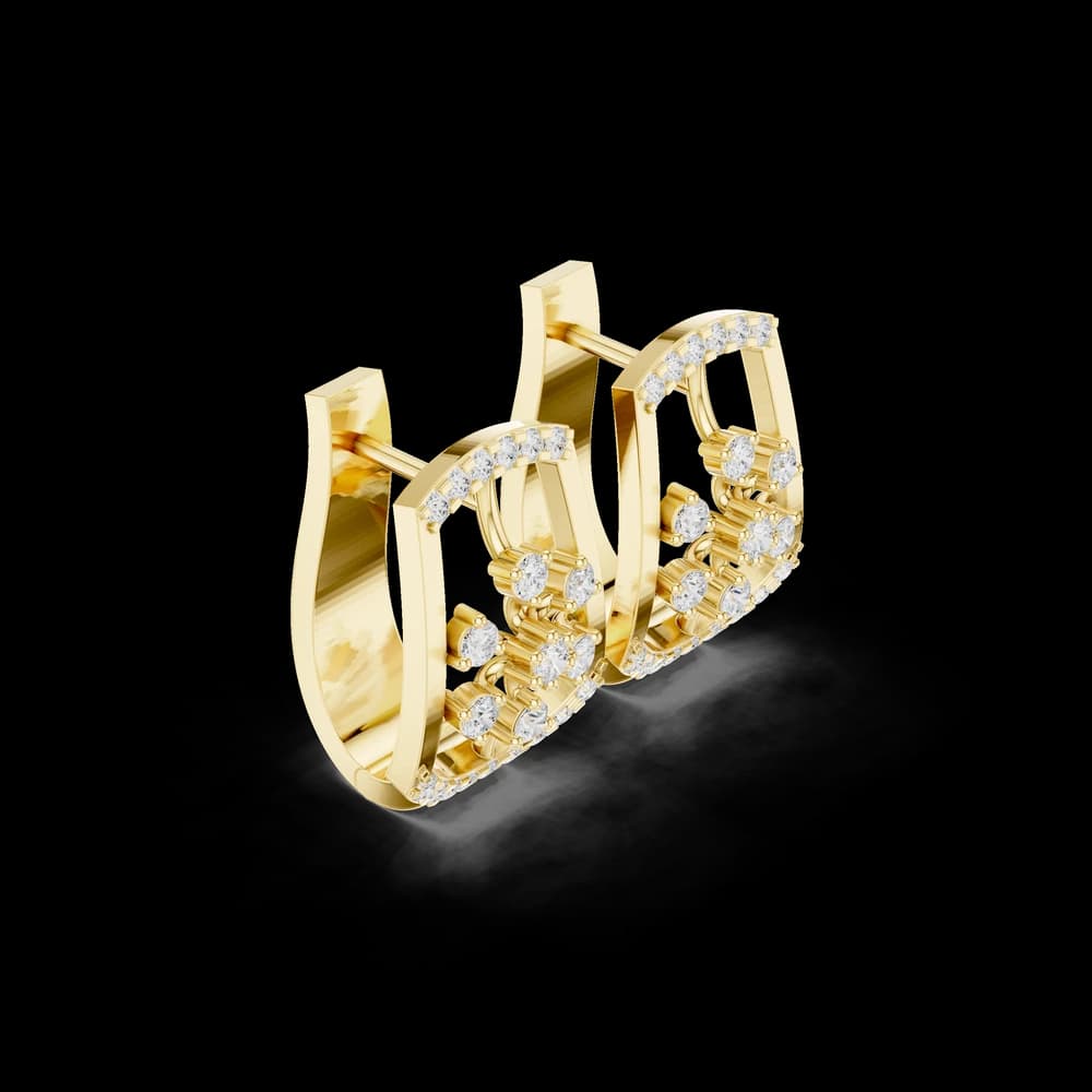 Global Trend lab grown diamond earring design - Image 4 Global Trend lab grown diamond earring design, view 4 of 6