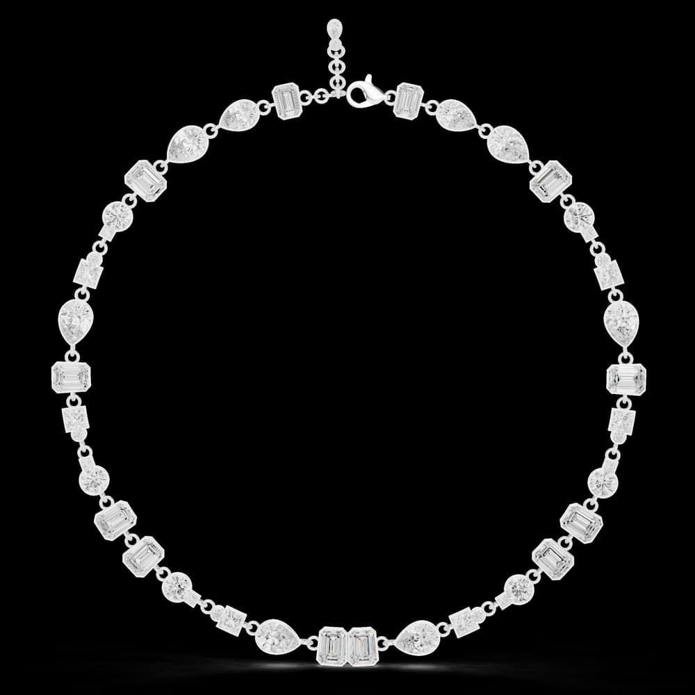 Glorious Emerald Princess Lab Grown Necklace - Image 2 Glorious Emerald Princess Lab Grown Necklace, view 2 of 6