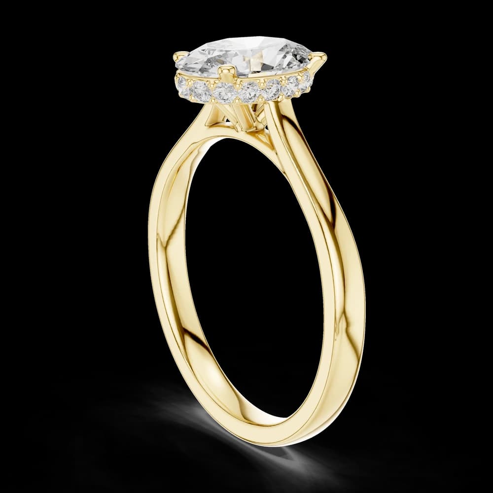 Oval Stone Solitaire Lab Grown Diamond Ring - Image 4 Oval Stone Solitaire Lab Grown Diamond Ring, view 4 of 6