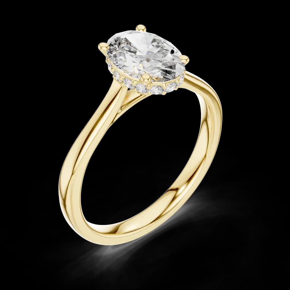 Oval Stone Solitaire Lab Grown Diamond Ring - Image 5 Oval Stone Solitaire Lab Grown Diamond Ring, view 5 of 6