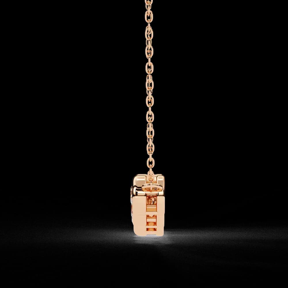 Gold Curved Lab Grown Diamond Bar Necklace - Image 12 Gold Curved Lab Grown Diamond Bar Necklace, view 12 of 23