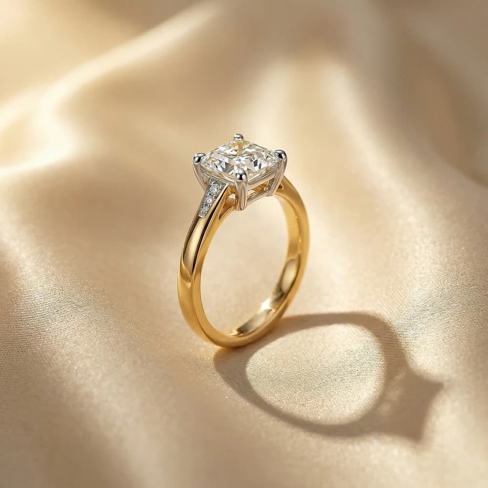Asscher Cut Lab Grown Diamond Ring - Image 2 Asscher Cut Lab Grown Diamond Ring, view 2 of 4