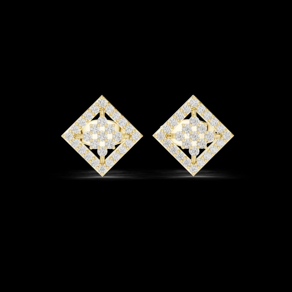 Golden Glow lab grown diamond earring design - Image 3 Golden Glow lab grown diamond earring design, view 3 of 6
