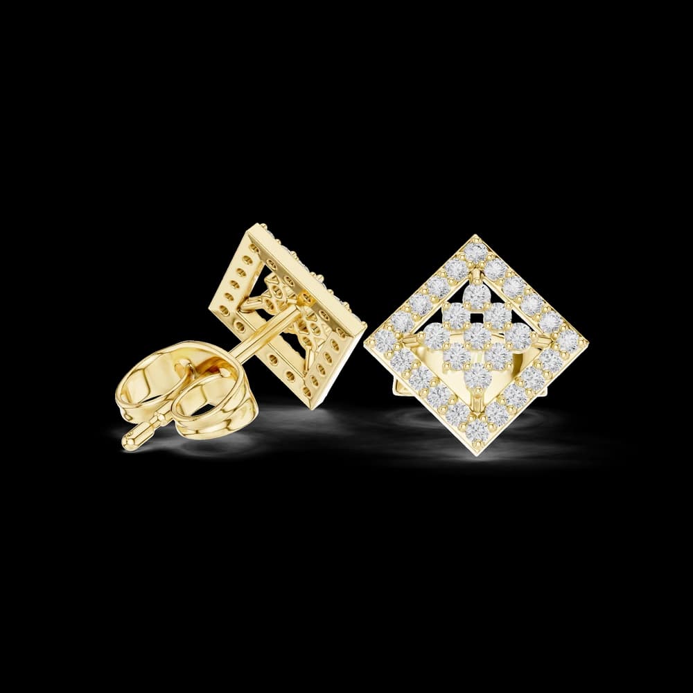 Golden Glow lab grown diamond earring design - Image 4 Golden Glow lab grown diamond earring design, view 4 of 6