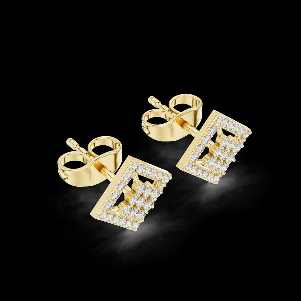 Golden Glow lab grown diamond earring design - Image 5 Golden Glow lab grown diamond earring design, view 5 of 6