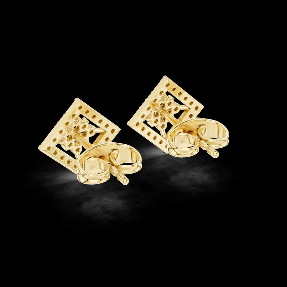 Golden Glow lab grown diamond earring design - Image 6 Golden Glow lab grown diamond earring design, view 6 of 6