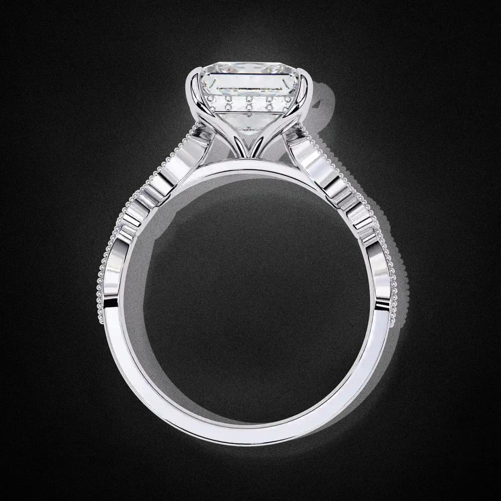 Golden Lattice Princess Lab Grown Diamond Ring - Image 14 Golden Lattice Princess Lab Grown Diamond Ring, view 14 of 14