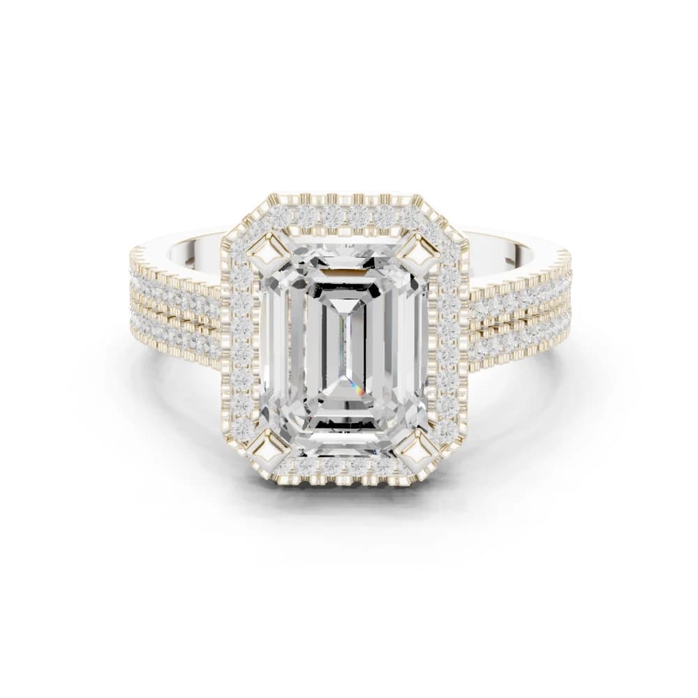Golden Rod Lab Grown Diamond Ornate Scroll Ring - Image 2 Golden Rod Lab Grown Diamond Ornate Scroll Ring, view 2 of 9