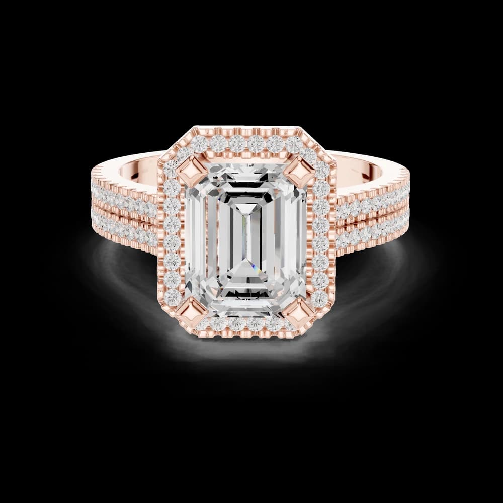 Golden Rod Lab Grown Diamond Ornate Scroll Ring - Image 4 Golden Rod Lab Grown Diamond Ornate Scroll Ring, view 4 of 9