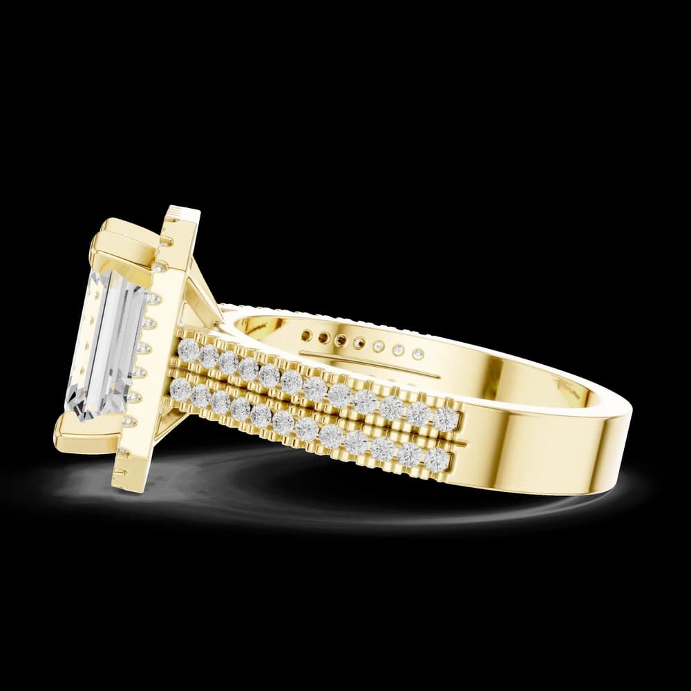 Golden Rod Lab Grown Diamond Ornate Scroll Ring - Image 9 Golden Rod Lab Grown Diamond Ornate Scroll Ring, view 9 of 9