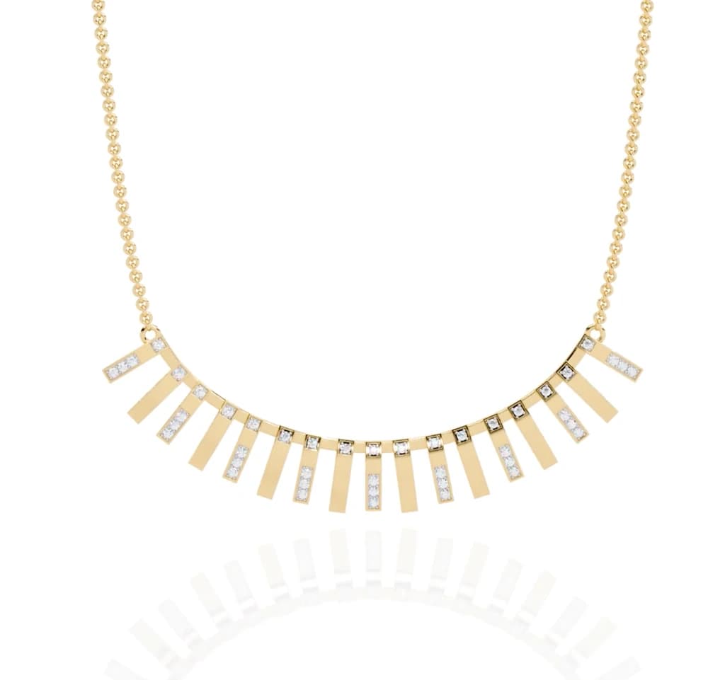 Golden Shimmer Lab Grown Diamond Necklace - Image 1 Golden Shimmer Lab Grown Diamond Necklace, view 1 of 5