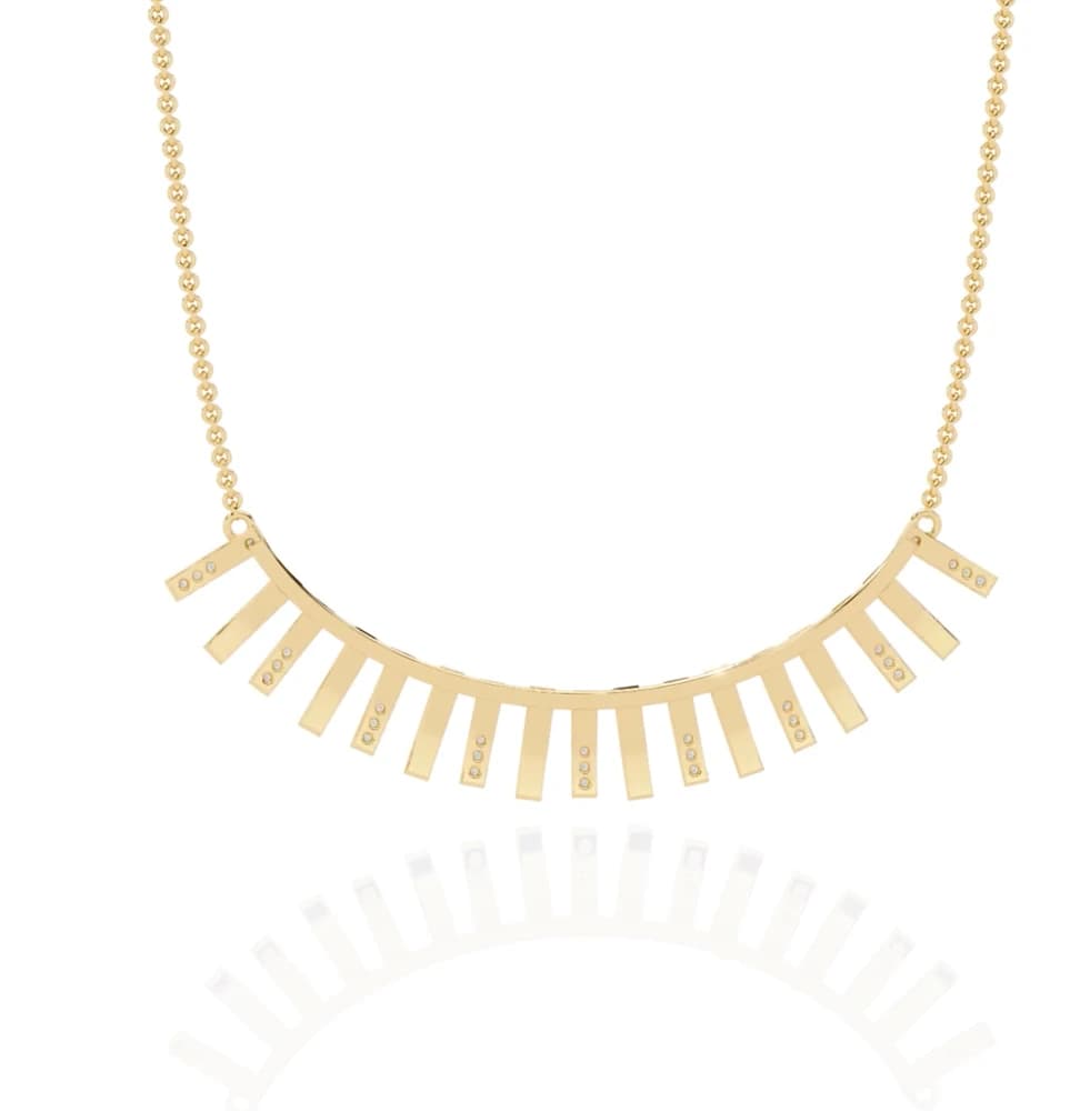 Golden Shimmer Lab Grown Diamond Necklace - Image 4 Golden Shimmer Lab Grown Diamond Necklace, view 4 of 5