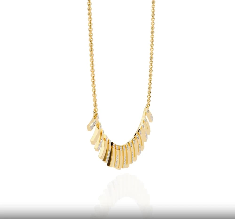 Golden Shimmer Lab Grown Diamond Necklace - Image 5 Golden Shimmer Lab Grown Diamond Necklace, view 5 of 5