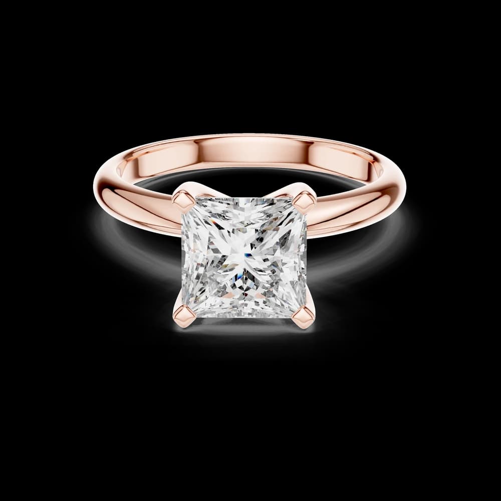 Princess Solitaire Style Lab Grown Diamond Ring - Image 1 Princess Solitaire Style Lab Grown Diamond Ring, view 1 of 5