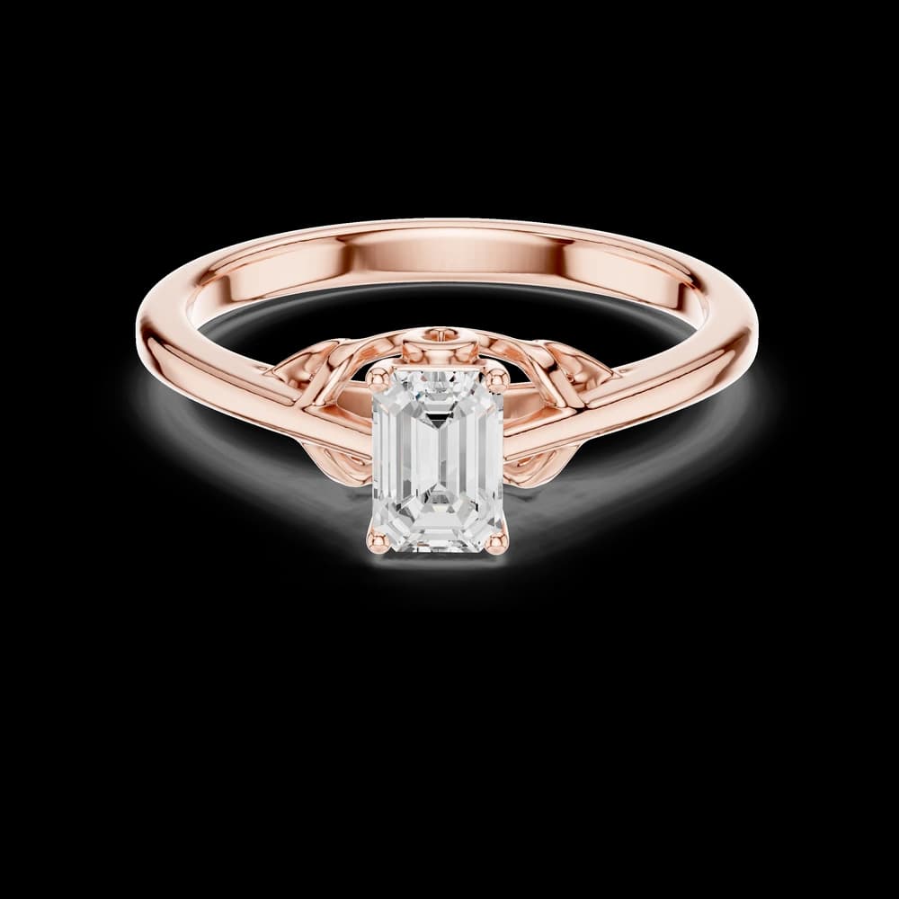 Grace Glacial Solitaire Emerald Lab Grown Diamond Ring - Image 1 Grace Glacial Solitaire Emerald Lab Grown Diamond Ring, view 1 of 6