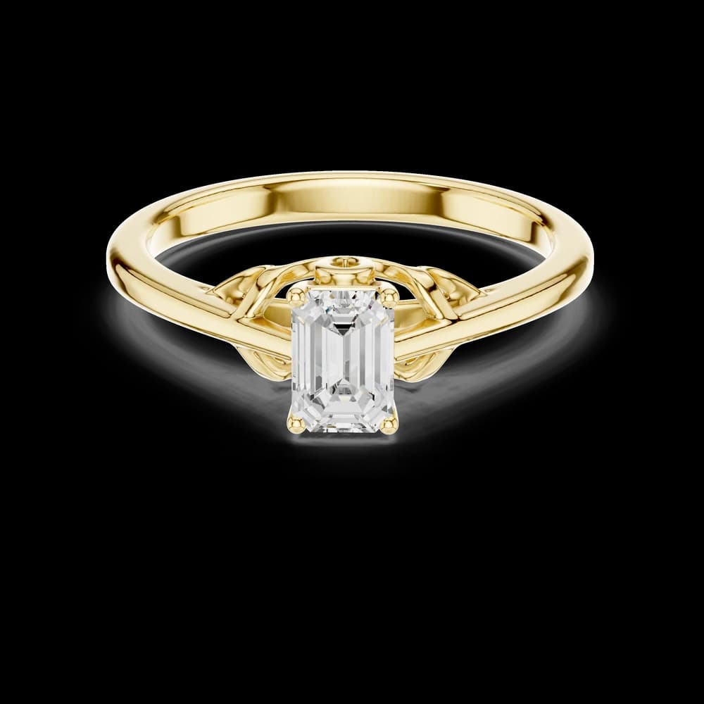 Grace Glacial Solitaire Emerald Lab Grown Diamond Ring - Image 3 Grace Glacial Solitaire Emerald Lab Grown Diamond Ring, view 3 of 6