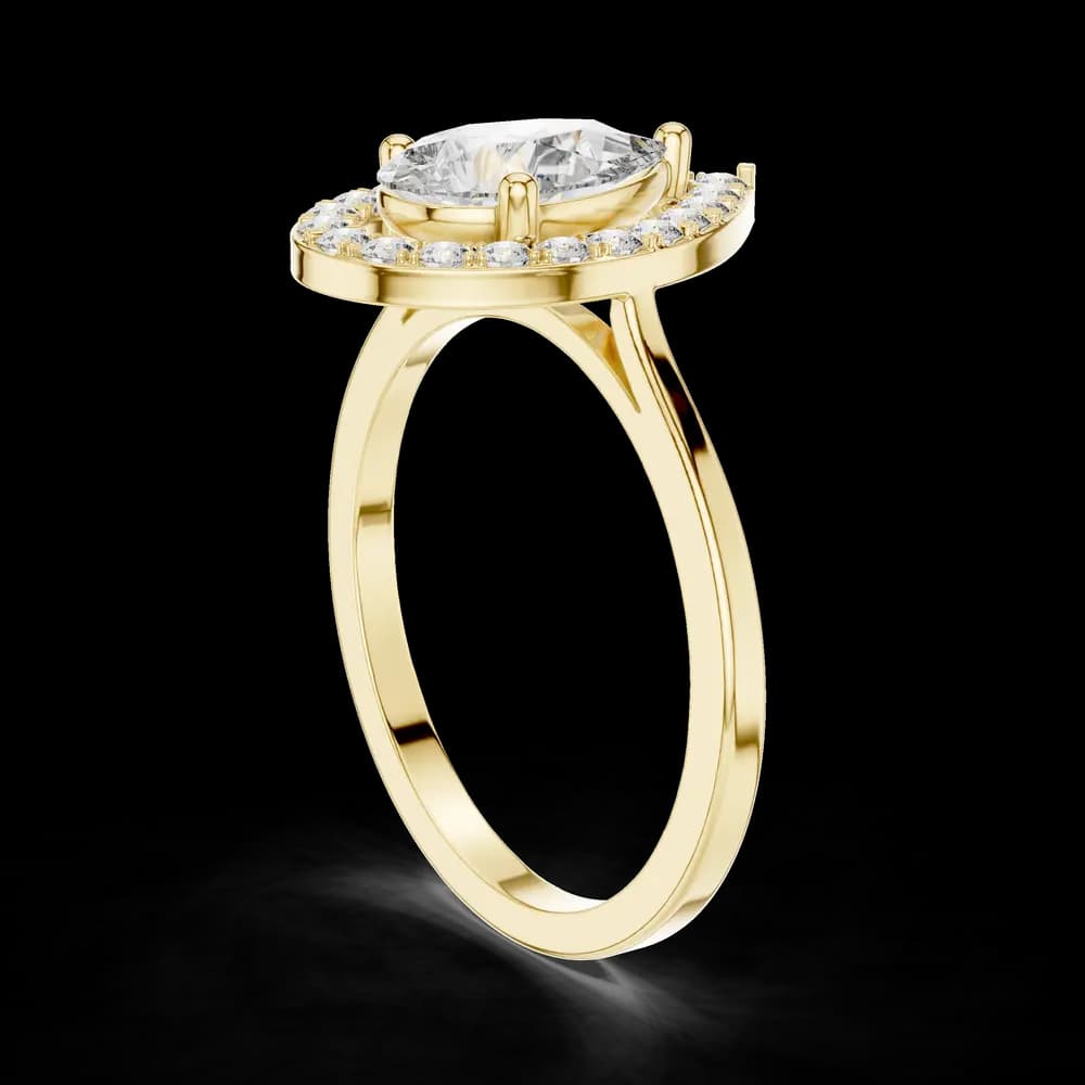 Graceful Pear Diamond Solitaire Lab Grown Diamond Ring - Image 4 Graceful Pear Diamond Solitaire Lab Grown Diamond Ring, view 4 of 6