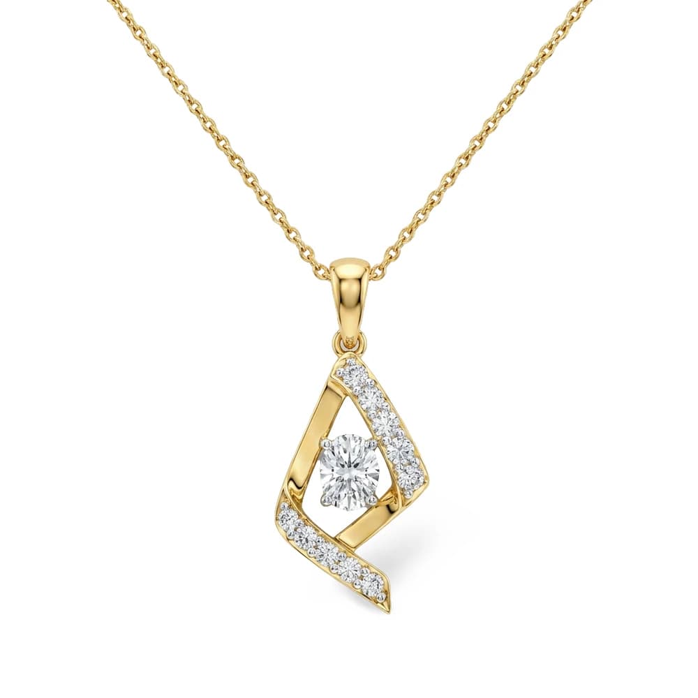 Graceful Marquise Style Lab Grown Diamond Pendant - Image 1 Graceful Marquise Style Lab Grown Diamond Pendant, view 1 of 5