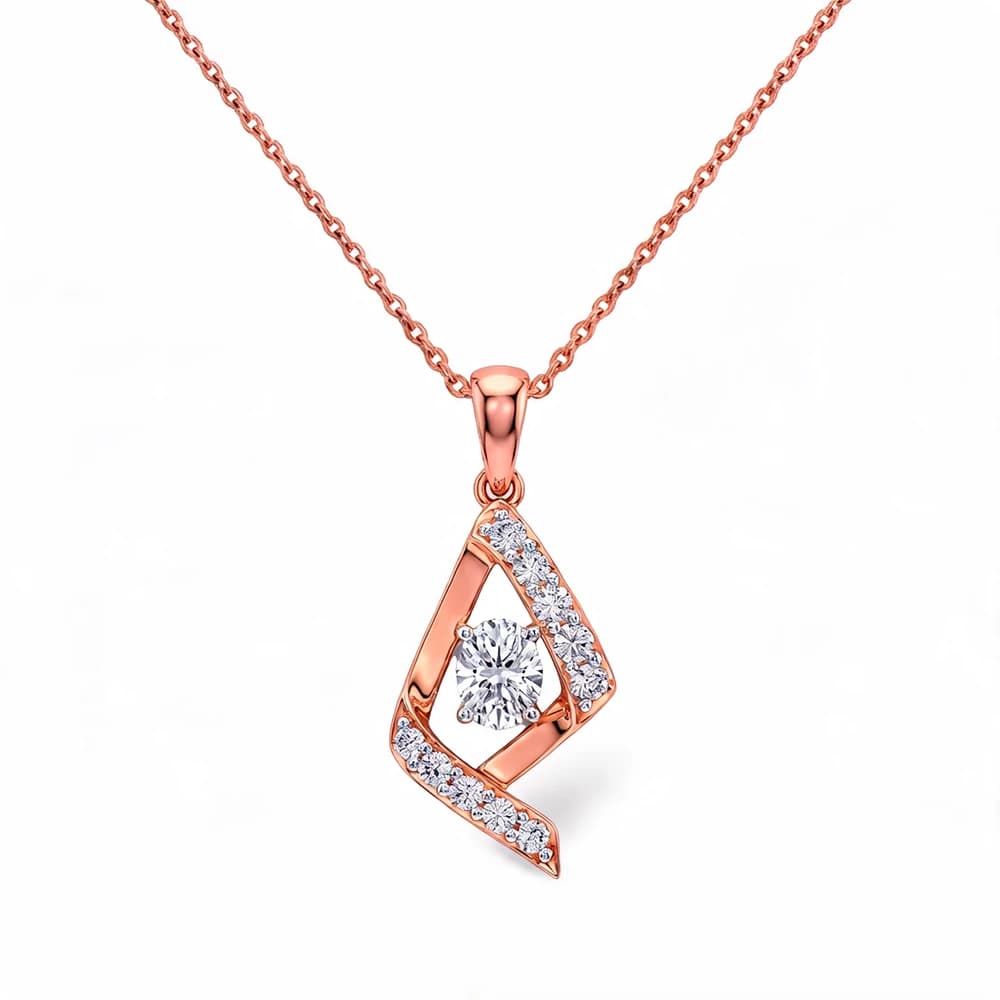 Graceful Marquise Style Lab Grown Diamond Pendant - Image 2 Graceful Marquise Style Lab Grown Diamond Pendant, view 2 of 5