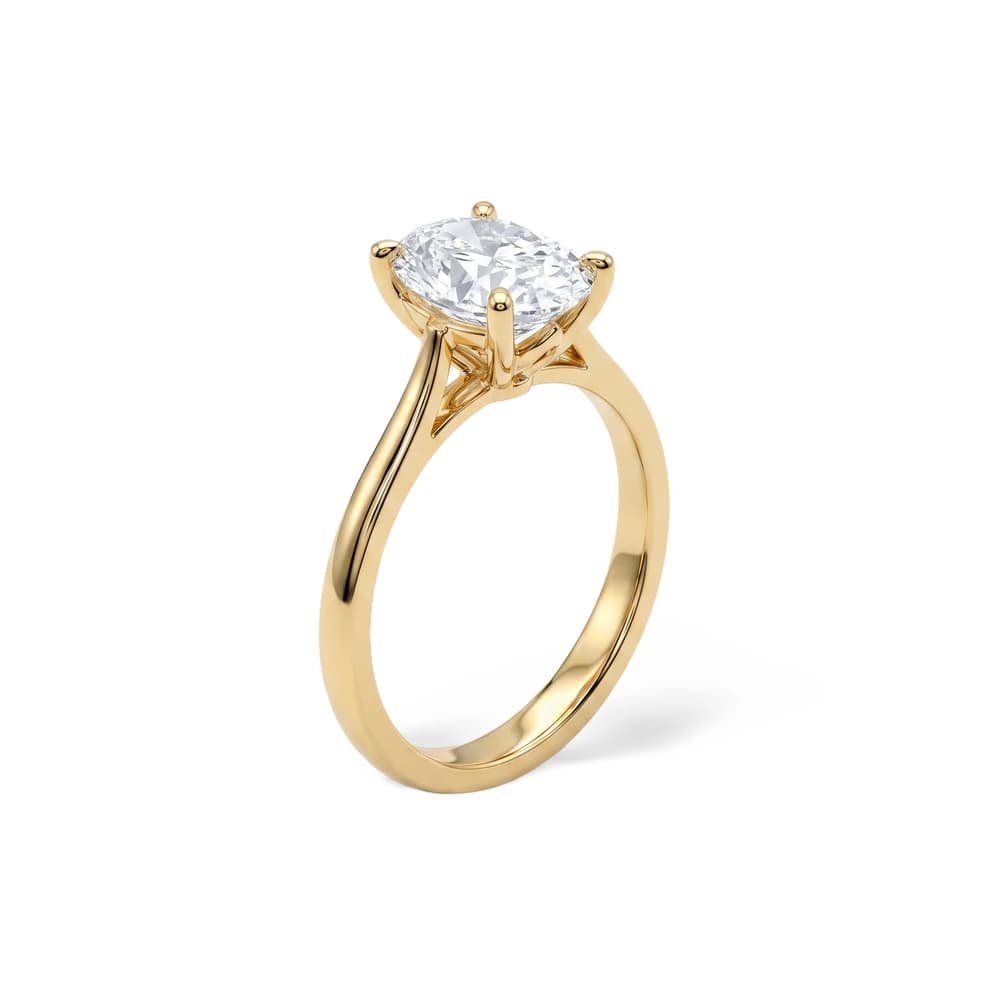 Graceful Oval Petal Lab Grown Diamond Ring - Image 3 Graceful Oval Petal Lab Grown Diamond Ring, view 3 of 4