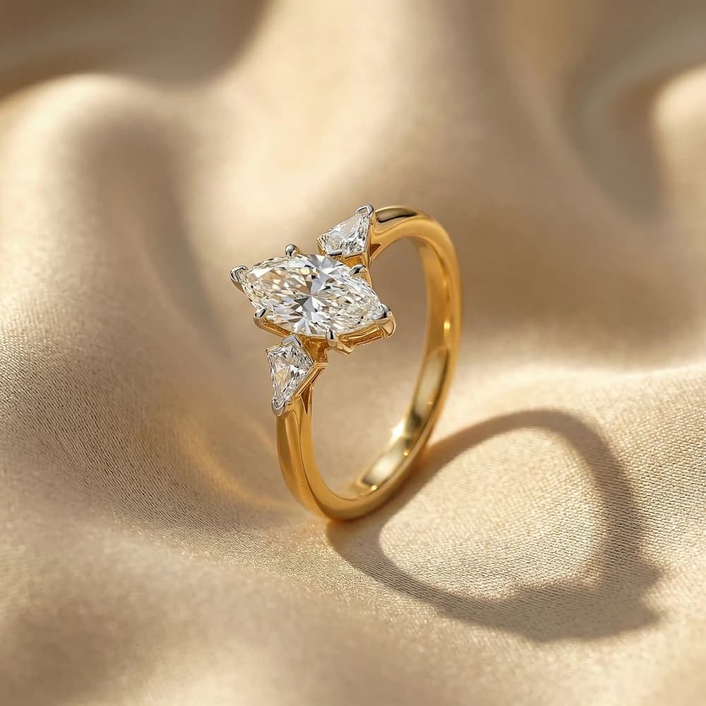 Marquise Lab Grown Diamond Ring - Image 1 Marquise Lab Grown Diamond Ring, view 1 of 3