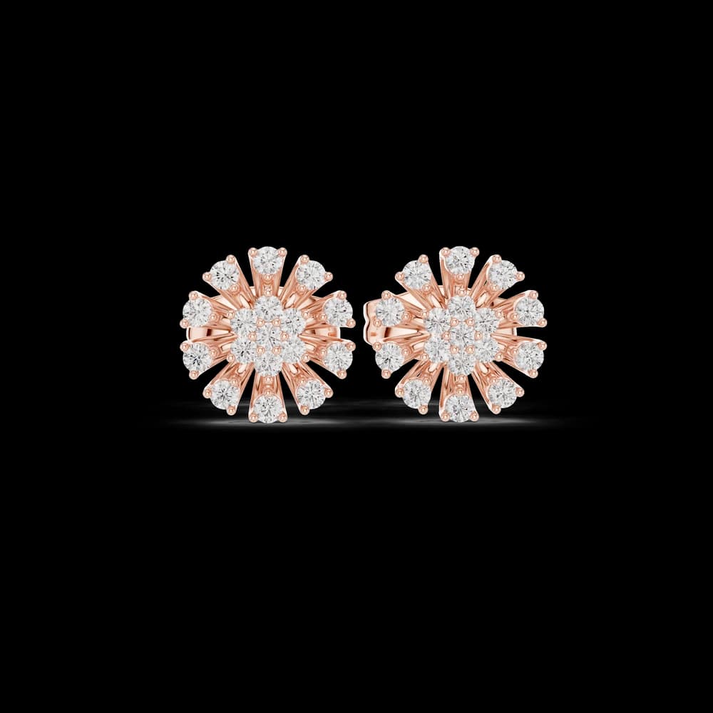 Grand Halo lab grown diamond earring design - Image 1 Grand Halo lab grown diamond earring design, view 1 of 6