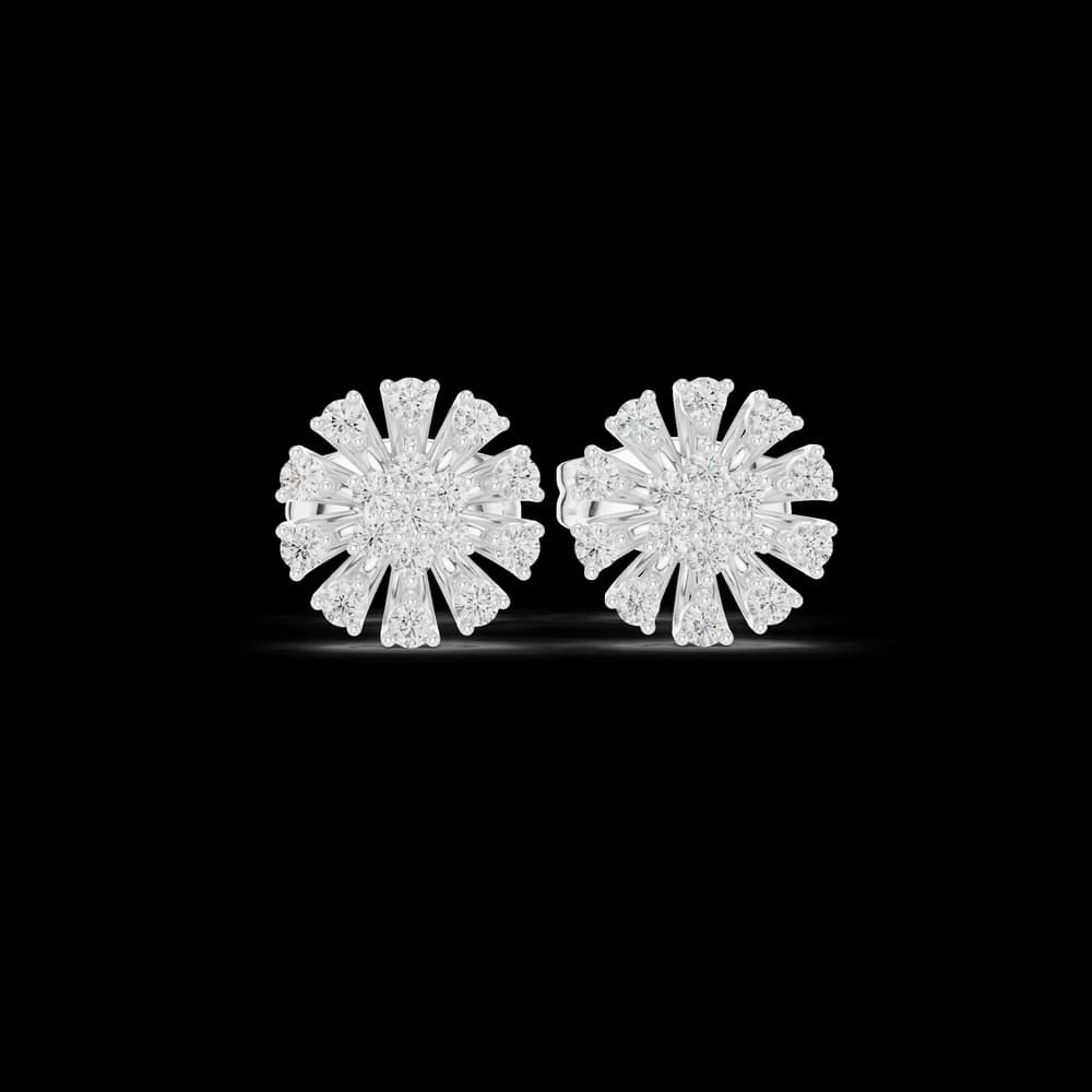 Grand Halo lab grown diamond earring design - Image 2 Grand Halo lab grown diamond earring design, view 2 of 6