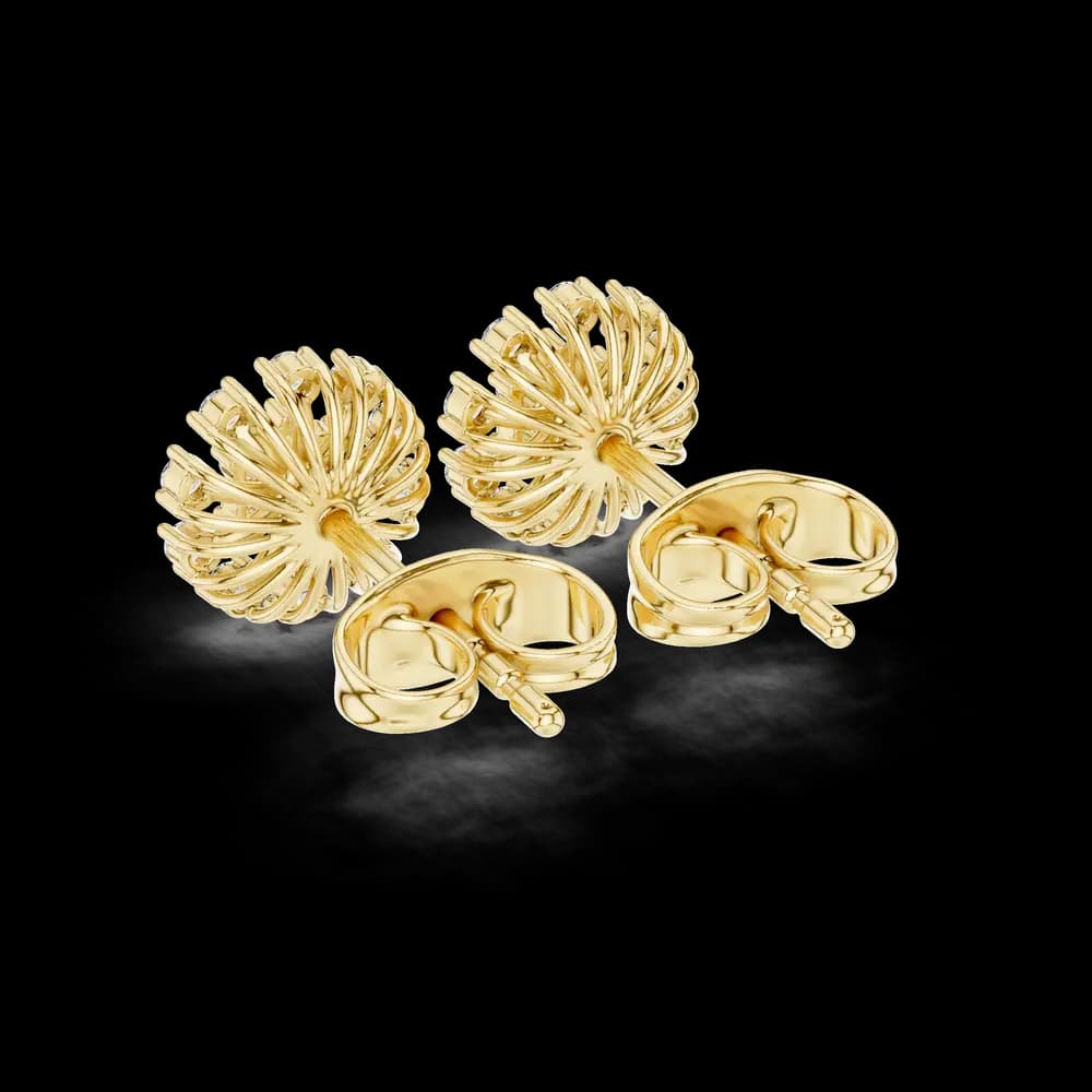 Grand Halo lab grown diamond earring design - Image 6 Grand Halo lab grown diamond earring design, view 6 of 6