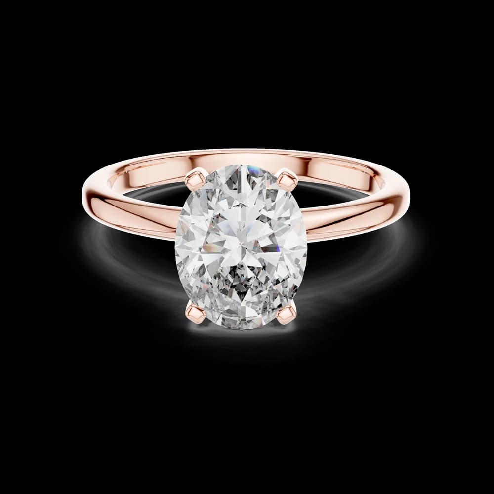Classic Four-Prong Oval Cut Solitaire Lab Grown Diamond Ring - Image 1 Classic Four-Prong Oval Cut Solitaire Lab Grown Diamond Ring, view 1 of 5