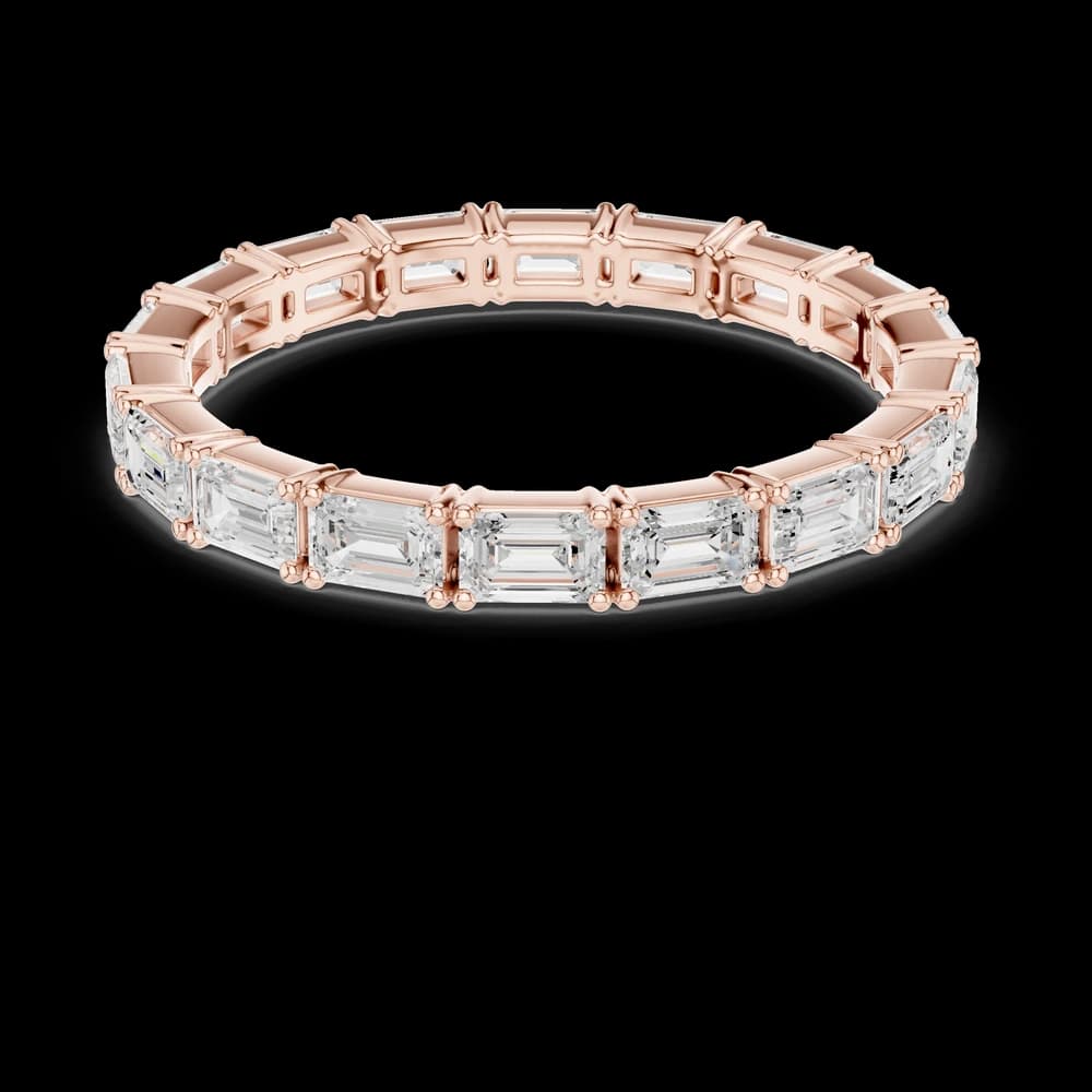 East West Emerald Cut Full Eternity Band - Image 1 East West Emerald Cut Full Eternity Band, view 1 of 6