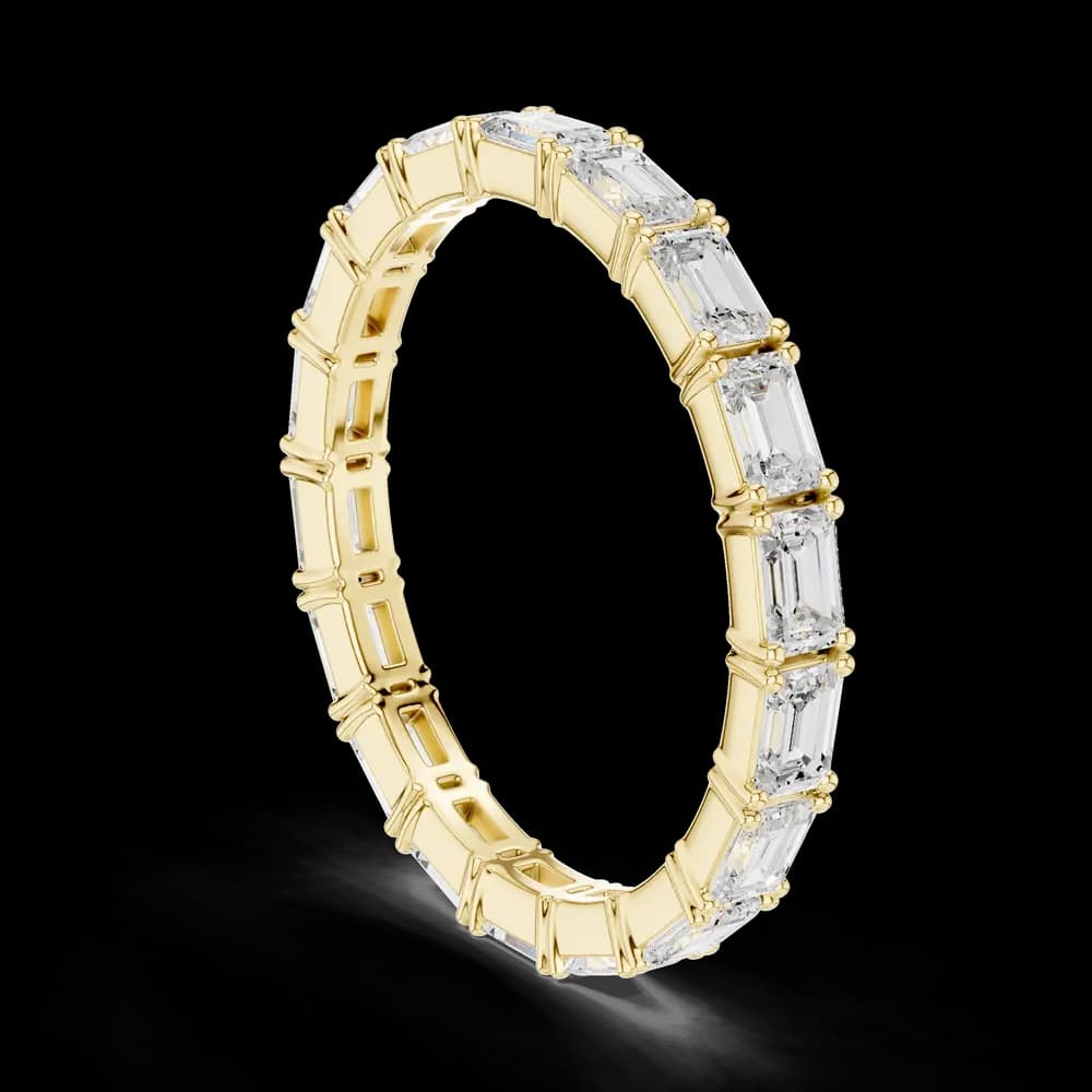 East West Emerald Cut Full Eternity Band - Image 4 East West Emerald Cut Full Eternity Band, view 4 of 6
