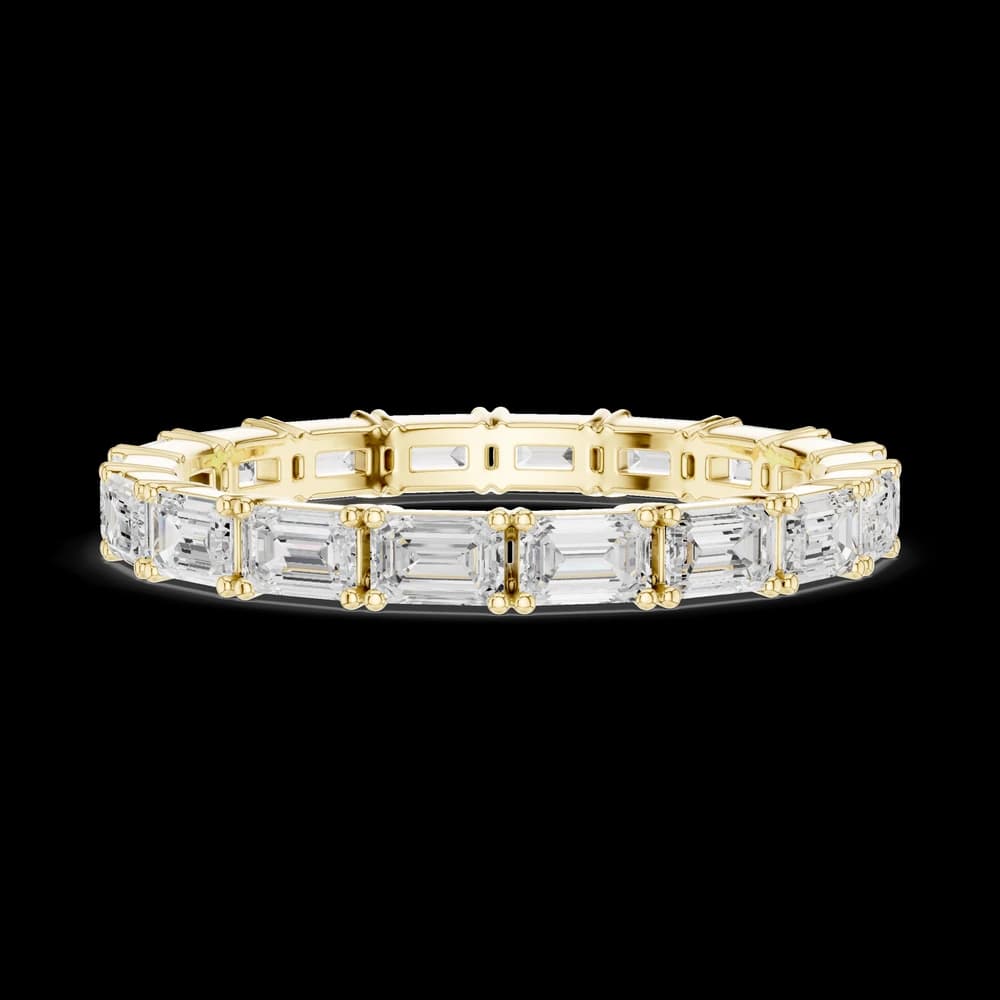 East West Emerald Cut Full Eternity Band - Image 6 East West Emerald Cut Full Eternity Band, view 6 of 6