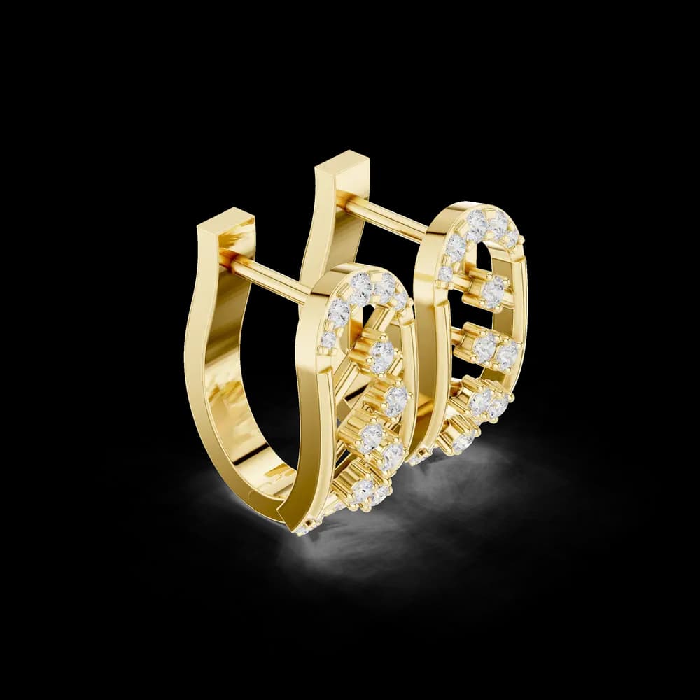 Hand Made lab grown diamond earring design - Image 4 Hand Made lab grown diamond earring design, view 4 of 6