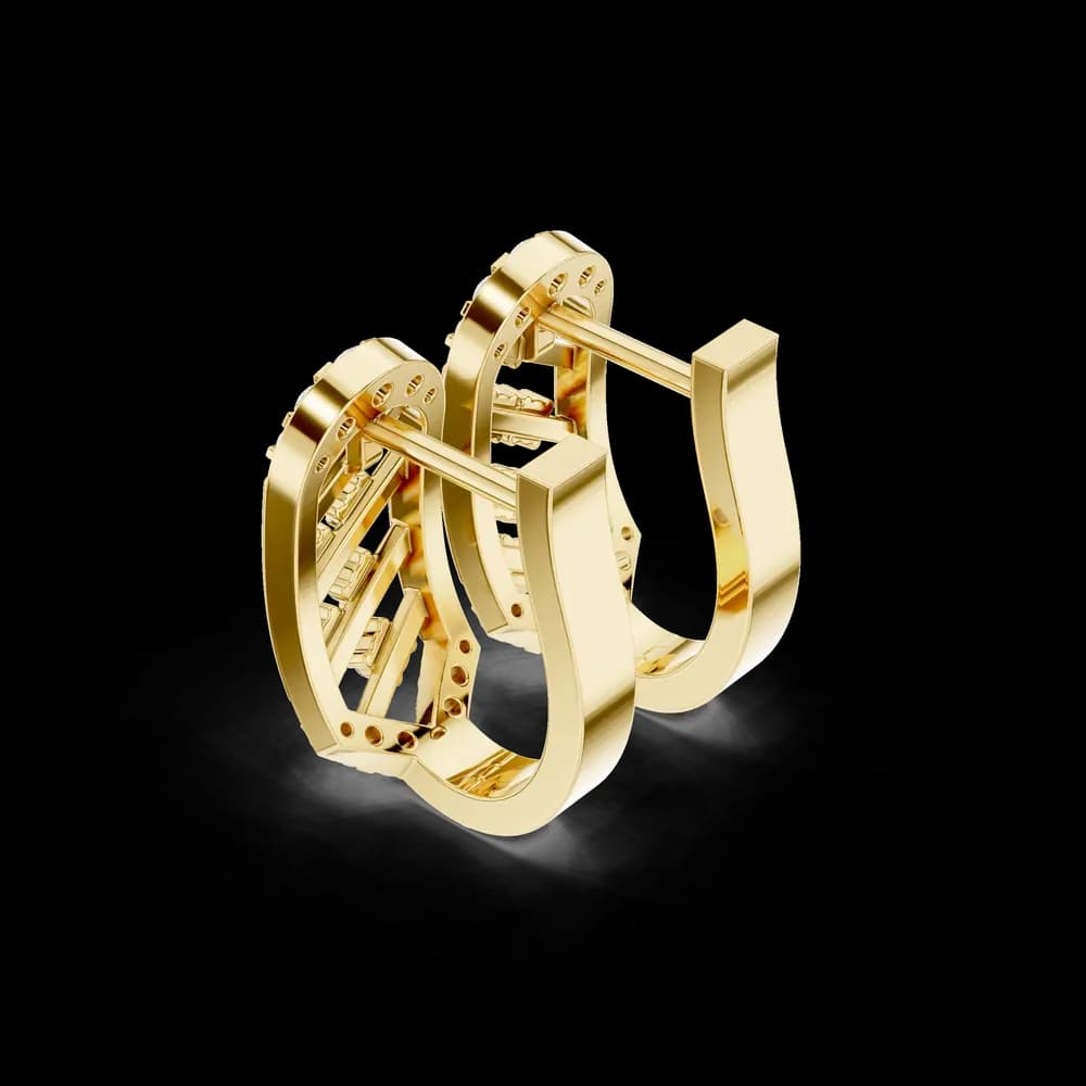 Hand Made lab grown diamond earring design - Image 5 Hand Made lab grown diamond earring design, view 5 of 6