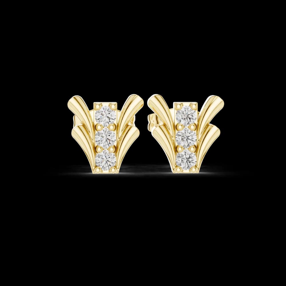 Happy Tear lab grown diamond earring design - Image 3 Happy Tear lab grown diamond earring design, view 3 of 6