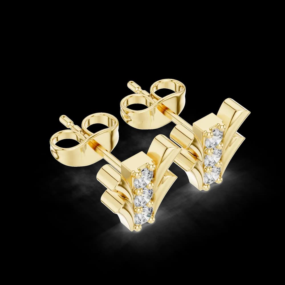 Happy Tear lab grown diamond earring design - Image 5 Happy Tear lab grown diamond earring design, view 5 of 6