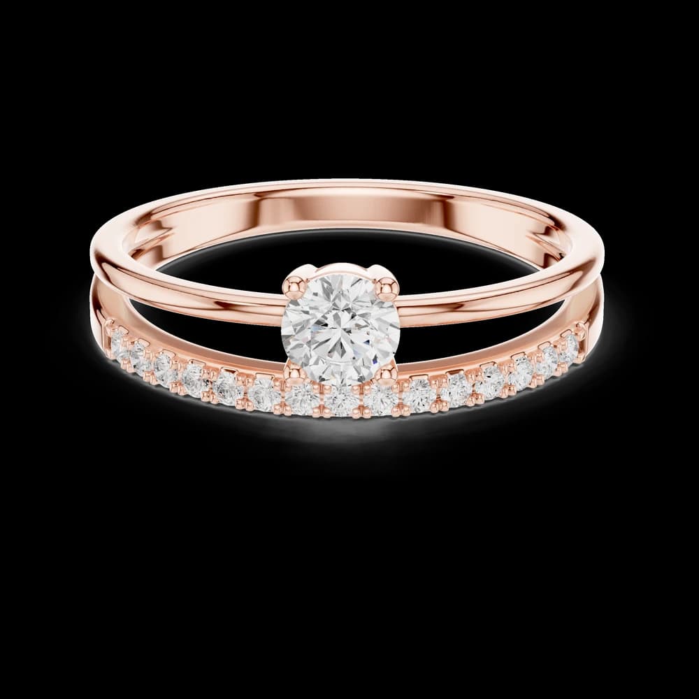 Parallel Double Band Lab Grown Diamond Ring - Image 1 Parallel Double Band Lab Grown Diamond Ring, view 1 of 6