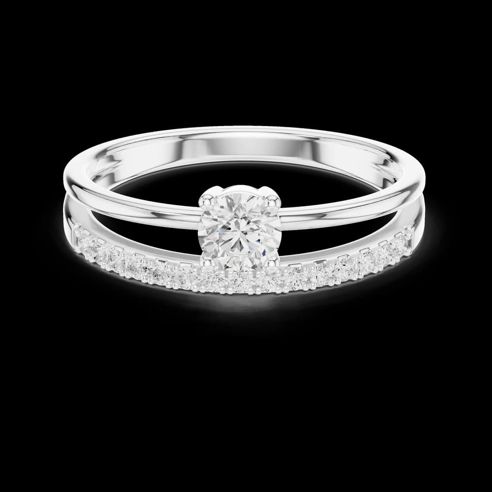 Parallel Double Band Lab Grown Diamond Ring - Image 2 Parallel Double Band Lab Grown Diamond Ring, view 2 of 6