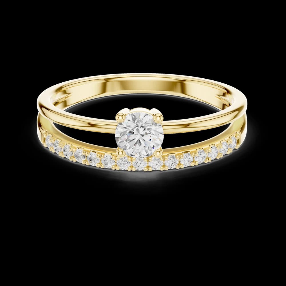 Parallel Double Band Lab Grown Diamond Ring - Image 3 Parallel Double Band Lab Grown Diamond Ring, view 3 of 6