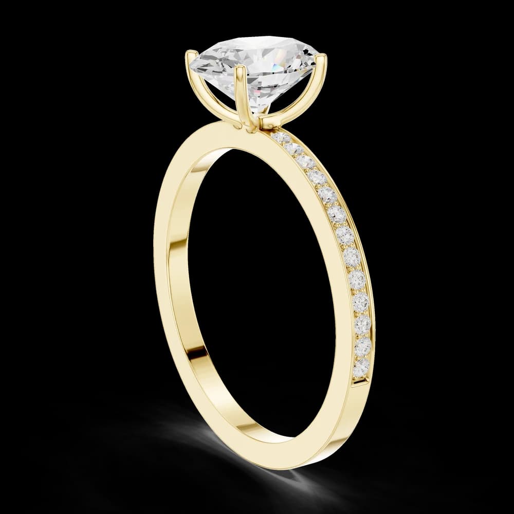 Timeless Oval Pavé Band Lab Grown Ring - Image 4 Timeless Oval Pavé Band Lab Grown Ring, view 4 of 6