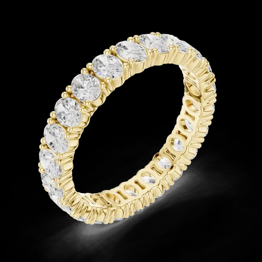 Oval Full Eternity Lab Grown Diamond Band - Image 5 Oval Full Eternity Lab Grown Diamond Band, view 5 of 6