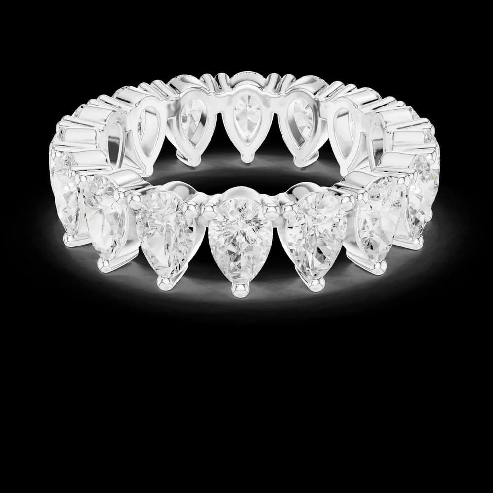 Vertical Pear Full Eternity Lab Grown Diamond Band - Image 2 Vertical Pear Full Eternity Lab Grown Diamond Band, view 2 of 6
