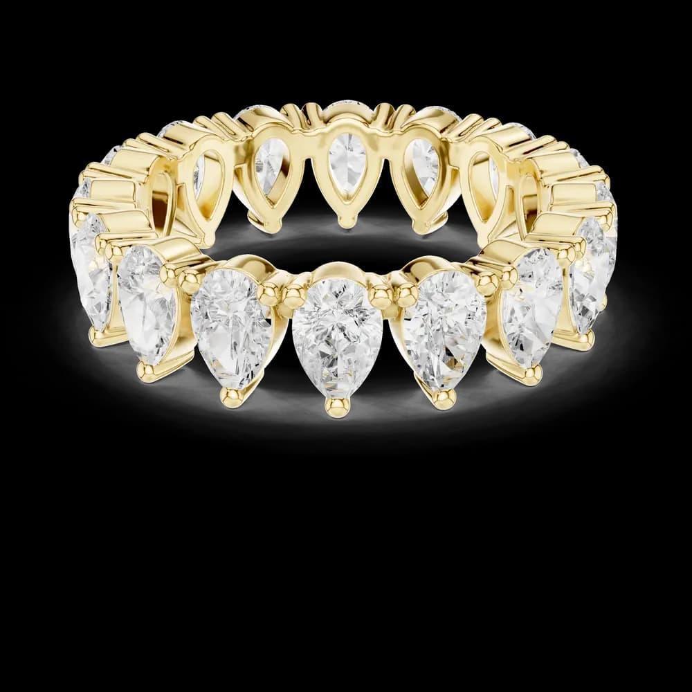 Vertical Pear Full Eternity Lab Grown Diamond Band - Image 3 Vertical Pear Full Eternity Lab Grown Diamond Band, view 3 of 6