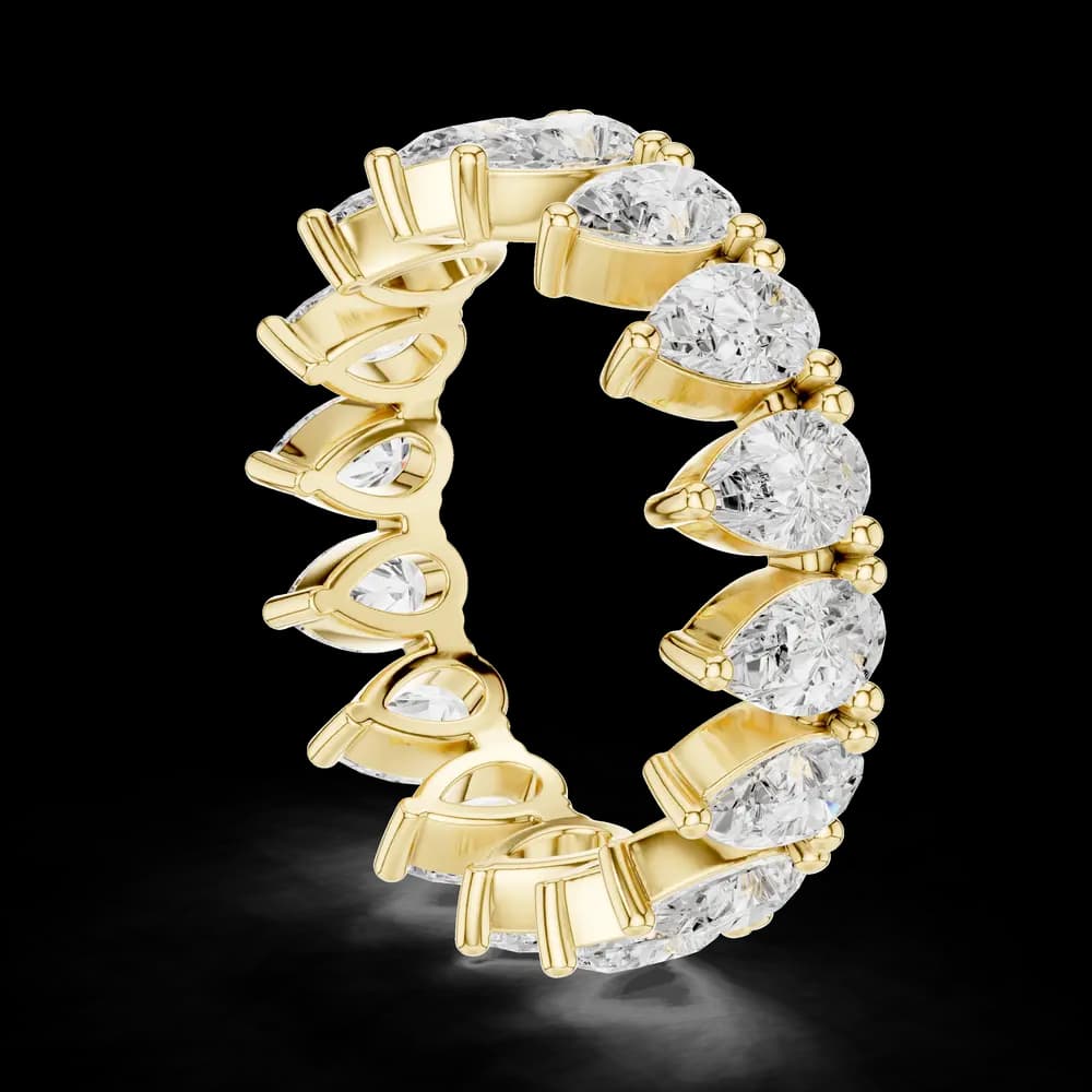 Vertical Pear Full Eternity Lab Grown Diamond Band - Image 4 Vertical Pear Full Eternity Lab Grown Diamond Band, view 4 of 6
