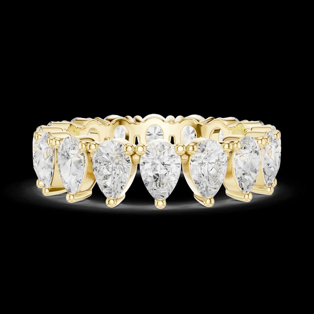 Vertical Pear Full Eternity Lab Grown Diamond Band - Image 6 Vertical Pear Full Eternity Lab Grown Diamond Band, view 6 of 6