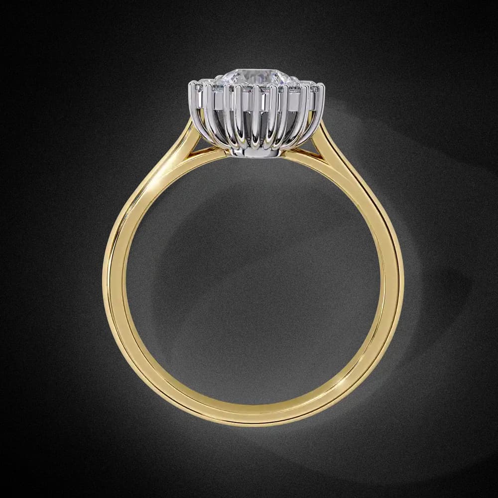 Sparkling Heart Cut Lab Grown Diamond Halo Ring - Image 2 Sparkling Heart Cut Lab Grown Diamond Halo Ring, view 2 of 6