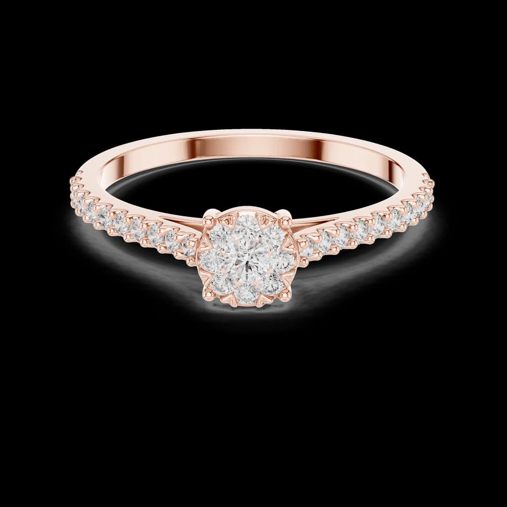 Delicate Cluster Pave Lab Grown Diamond Ring - Image 1 Delicate Cluster Pave Lab Grown Diamond Ring, view 1 of 6